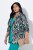 Ulla Popken 839961 Blazer à motifs en lin mélangé Noir - Blazers - Vestes blazer pour femme, grandes tailles