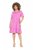 Ulla Popken 840115 Robe en jersey à manches courtes Rose - Robes en jersey - 
