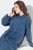 Ulla Popken 840972 Robe sweat à volants Indigo - Robes sweat - 