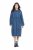 Ulla Popken 840972 Robe sweat à volants Indigo - Robes sweat - 