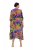 Ulla Popken 841034 Robe imprimée à manches 3/4 Bleu marine - Robes maxi - Robes longues pour femmes rondes