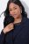 Ulla Popken 841163 Blazer en jersey jacquard Bleu marine - Blazers - Vestes blazer pour femme, grandes tailles