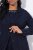Ulla Popken 841163 Blazer en jersey jacquard Bleu marine - Blazers - Vestes blazer pour femme, grandes tailles