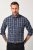 JP1880 Checked Shirt Long Sleeve Kent Collar Anthracite - Chemises - Chemises Grandes Tailles Hommes