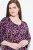 Ulla Popken 841219 Robe longue fleurie Violet foncé - Robes maxi - Robes longues pour femmes rondes