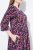 Ulla Popken 841219 Robe longue fleurie Violet foncé - Robes maxi - Robes longues pour femmes rondes