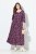 Ulla Popken 841219 Robe longue fleurie Violet foncé - Robes maxi - Robes longues pour femmes rondes