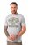 JP1880 T-shirt Short Sleeve Chest Print Grey Melange - T-shirts - T-shirts Homme Grande Taille