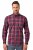 JP1880 Checked Shirt Long Sleeve Red - Chemises - Chemises Grandes Tailles Hommes