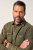 JP1880 Denim Shirt Long Sleeve Olive Green - Chemises - Chemises Grandes Tailles Hommes
