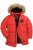 JP1880 Parka Quilted Faux Fur Hood Red - Vestes - Vestes homme grandes tailles