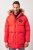 JP1880 Parka Quilted Faux Fur Hood Red - Vestes - Vestes homme grandes tailles