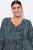 Ulla Popken 841839 Robe en jersey à imprimé animal et manches 3/4 Vert foncé - Robes midi - Robes mi-longues pour femmes rondes