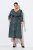 Ulla Popken 841839 Robe en jersey à imprimé animal et manches 3/4 Vert foncé - Robes midi - Robes mi-longues pour femmes rondes