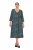 Ulla Popken 841839 Robe en jersey à imprimé animal et manches 3/4 Vert foncé - Robes midi - Robes mi-longues pour femmes rondes