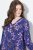 Ulla Popken 841873 Robe mi-longue fleurie Bleu marine - Robes midi - Robes mi-longues pour femmes rondes