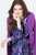 Ulla Popken 841873 Robe mi-longue fleurie Bleu marine - Robes midi - Robes mi-longues pour femmes rondes