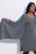 Ulla Popken 841941 Robe en maille à manches longues Gris chiné - Robes en maille - 