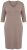 Ulla Popken 841952 Robe sweat à col V Marron clair - Robes - Des robes dans toutes les tailles