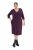 Ulla Popken 841952 Robe sweat à manches 3/4 Prune - Robes midi - Robes mi-longues pour femmes rondes