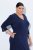 Ulla Popken 841952 Robe sweat à col V Bleu marine - Robes - Des robes dans toutes les tailles