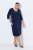 Ulla Popken 841952 Robe sweat à col V Bleu marine - Robes - Des robes dans toutes les tailles