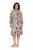 Ulla Popken 842471 Robe trapèze à manches 3/4 Champagne - Robes - Des robes dans toutes les tailles