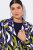 Ulla Popken 842680 Blazer imprimé en jersey punto di Roma Bleu marine - Blazers - Vestes blazer pour femme, grandes tailles