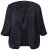 Ulla Popken 842712 Blazer court à nouer à manches volantées Noir - Blazers - Vestes blazer pour femme, grandes tailles