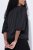 Ulla Popken 842712 Blazer court à nouer à manches volantées Noir - Blazers - Vestes blazer pour femme, grandes tailles