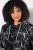 Ulla Popken 842758 Veste polaire fleurie à capuche Noir - Vêtements en laine polaire - 