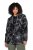 Ulla Popken 842758 Veste polaire fleurie à capuche Noir - Vêtements en laine polaire - 