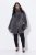 Ulla Popken 843003 Manteau en fausse fourrure à col montant Gris - Manteaux - Manteaux grande taille pour femme