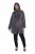 Ulla Popken 843003 Manteau en fausse fourrure à col montant Gris - Manteaux - Manteaux grande taille pour femme