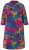 Ulla Popken 843180 Robe en jersey fleurie Pétrole - Robes - Des robes dans toutes les tailles