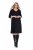 Ulla Popken 843326 Robe sweat à manches 3/4 Noir - Robes sweat - 