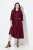 Ulla Popken 843383 Robe en velours côtelé à manches 3/4 Bordeaux - Robes maxi - Robes longues pour femmes rondes
