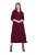 Ulla Popken 843383 Robe en velours côtelé à manches 3/4 Bordeaux - Robes maxi - Robes longues pour femmes rondes