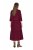 Ulla Popken 843383 Robe en velours côtelé à manches 3/4 Bordeaux - Robes maxi - Robes longues pour femmes rondes