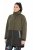 Ulla Popken 843480 Manteau technique HYPRAR bicolore à capuche Vert olive - Manteaux - Manteaux grande taille pour femme