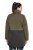 Ulla Popken 843480 Manteau technique HYPRAR bicolore à capuche Vert olive - Manteaux - Manteaux grande taille pour femme
