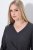 Ulla Popken 843595 Robe portefeuille à manches 3/4 Gris chiné - Robes midi - Robes mi-longues pour femmes rondes