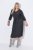 Ulla Popken 843595 Robe portefeuille à manches 3/4 Gris chiné - Robes midi - Robes mi-longues pour femmes rondes