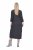 Ulla Popken 843595 Robe portefeuille à manches 3/4 Gris chiné - Robes midi - Robes mi-longues pour femmes rondes