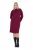 Ulla Popken 843627 Robe en maille à manches longues et col roulé Bordeaux - Robes midi - Robes mi-longues pour femmes rondes