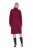 Ulla Popken 843627 Robe en maille à manches longues et col roulé Bordeaux - Robes midi - Robes mi-longues pour femmes rondes