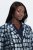 Ulla Popken 843937 Blazer texturé imprimé Bleu marine - Blazers - Vestes blazer pour femme, grandes tailles