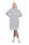 Ulla Popken 844233 Robe en maille à manches longues et col roulé Gris chiné - Robes en maille - 