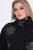 Ulla Popken 844839 Veste courte brodée de flocons Bleu marine - Vestes - Vestes grande taille pour femme