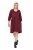 Ulla Popken 844945 Robe en jersey trapèze à col V Prune - Robes en jersey - 
